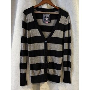 Y2K pink victoria secret striped Knit cardigan Size XS